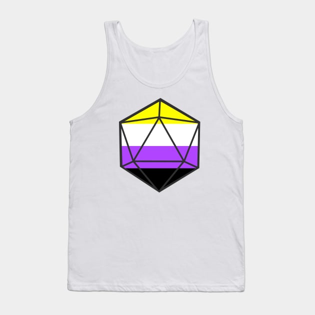 Nonbinary Pride d20 Tank Top by EmrysMartigan